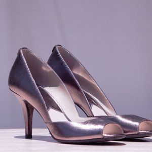 Michael Kor Nathalie Open Toe Heel - Gunmetal Grey